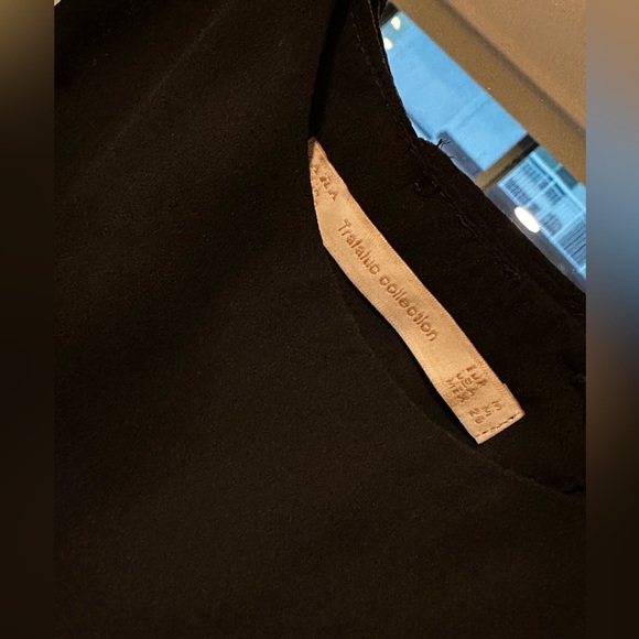 Zara Trafaluc Black Tie In Back Sleeveless Blouse Top - Picture 2 of 3